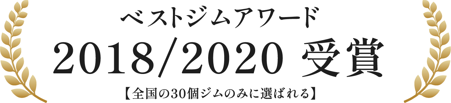 ベストジムアワード2018/2020受賞